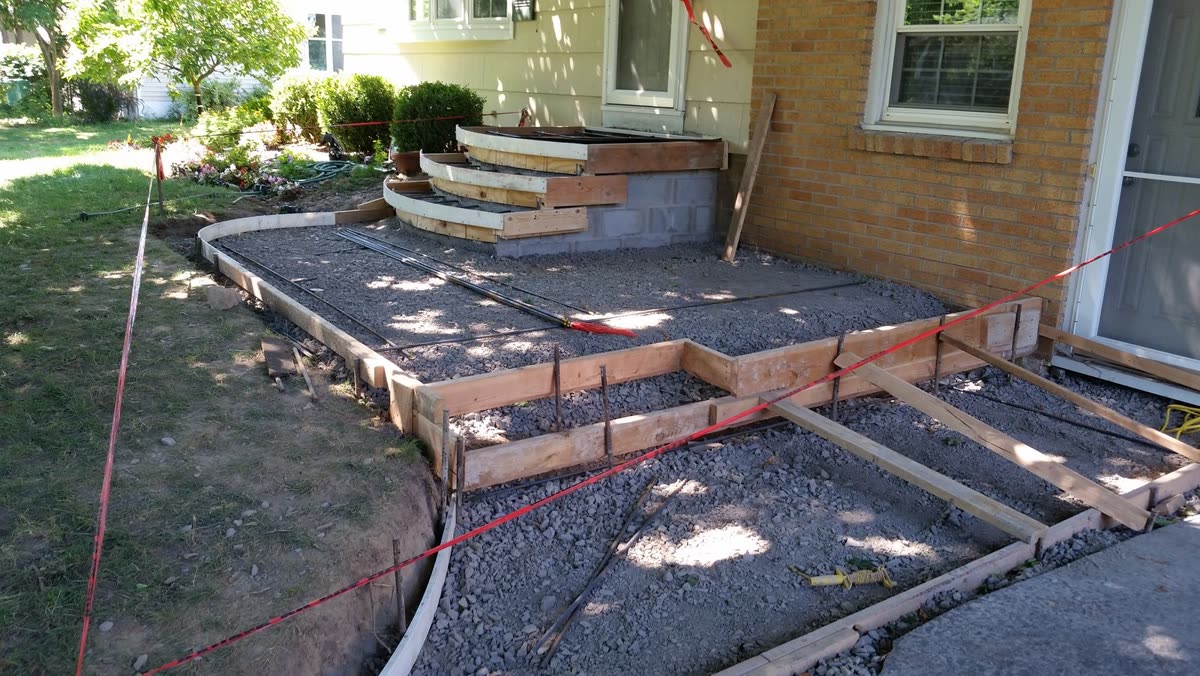 Form work for masonry steps